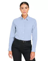 Devon and Jones® Women's CrownLux Performance® Microstripe Long Sleeve Dress Shirt