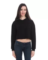 Lane Seven® Women's Cropped Fleece Hooded Sweatshirt