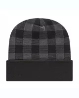 Cap America® USA-Made Plaid Beanie w/Cuff