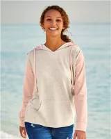 MV® Sport Women's French Terry Hooded Pullover w/Colorblocked Sleeves