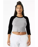Bella+Canvas® Ladies' Micro Ribbed Three-Quarter Raglan Baby T-Shirt