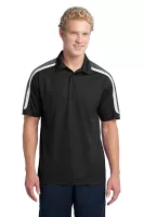 Sport-Tek® Tricolor Shoulder Micropique Sport-Wick® Polo.