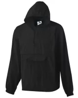 Augusta Hooded Nylon Half Zip Pullover Pouch Jacket