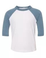 Bella+Canvas® Toddler Three-Quarter Sleeve Baseball Tee