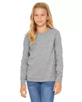 BELLA+CANVAS Youth Heather CVC Long-Sleeve T-Shirt
