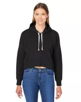 J AMERICA Ladies' Triblend Cropped Hooded Sweatshirt