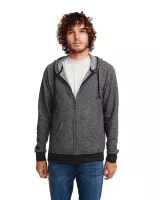 NEXT LEVEL APPAREL Adult Pacifica Denim Fleece Full-Zip Hooded Sweatshirt