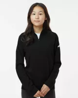 Adidas® Youth Quarter-Zip Pullover Shirt
