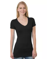BAYSIDE Ladies' USA Made V-Neck T-Shirt