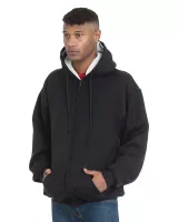 BAYSIDE Adult USA Made Super Heavy Thermal-Lined Full-Zip Hooded Sweatshirt