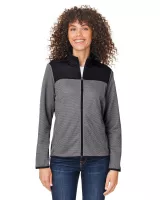 CORE365™ Women's Venture Heathered Stripe Hybrid Jacket