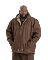 Berne Apparel Men's Heartland Washed Duck Hooded Work Coat