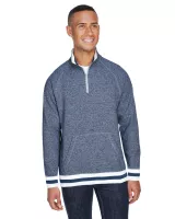J AMERICA Adult Peppered Fleece Quarter-Zip