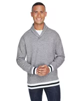 J AMERICA Adult Peppered Fleece Shawl Collar
