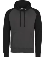 ALL WE DO is Adult Midweight Contrast Baseball Hooded Sweatshirt