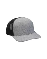 Adams Cap Heather Woven/Soft Mesh Trucker Style Cap