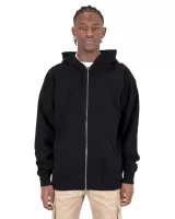SHAKA WEAR Men's Garment Dye Double-Zip Hooded Sweatshirt