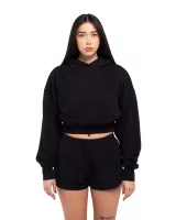 SHAKA WEAR Ladies' Garment Dye Crop Hooded Sweatshirt