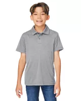 Team 365 Youth Zone Sonic Heather Performance Short Sleeve Polo Shirt