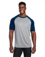 Team 365 Unisex Zone Colorblock Raglan Short Sleeve T-Shirt