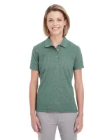 ULTRACLUB Ladies' Heathered Piqué Polo