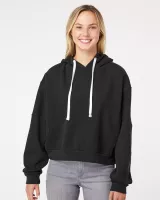 MV Sport® Women's Sueded Fleece Cropped Hooded Sweatshirt