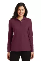 Port Authority® Women's Silk Touch™ Long Sleeve Polo.