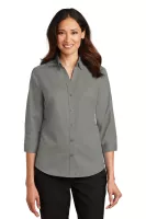 Port Authority® Women's 3/4-Sleeve SuperPro™ Twill Shirt.