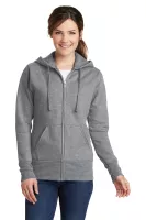 Port & Co™ Women's Core Fleece Full-Zip Hooded Sweatshirt.