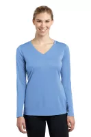 Sport-Tek® Women's Long Sleeve PosiCharge® Competitor™ V-Neck Tee.