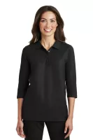 Port Authority® Women's Silk Touch™ 3/4-Sleeve Polo.