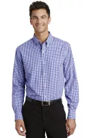 Port Authority® Long Sleeve Gingham Easy Care Shirt.