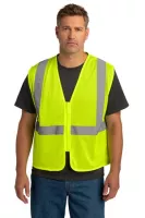 CornerStone ® ANSI 107 Class 2 Economy Mesh Zippered Vest.