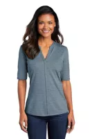 Port Authority ® Women's Stretch Heather Open Neck Top