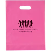 FROSTED DIE CUT BAG - PINK - BREAST CANCER AWARENESS