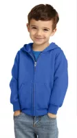 Port & Co™ Toddler Core Fleece Full-Zip Hooded Sweatshirt.