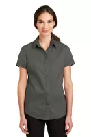 Port Authority® Women's Short Sleeve SuperPro™ Twill Shirt.