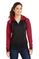 Sport-Tek® Women's Sport-Wick® Varsity Fleece Full-Zip Hooded Jacket.