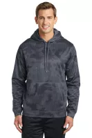 Sport-Tek® Sport-Wick® CamoHex Fleece Hooded Pullover.