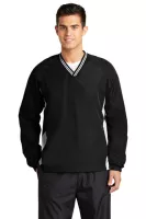 Sport-Tek® Tipped V-Neck Raglan Wind Shirt.