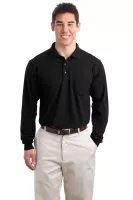 Port Authority® Long Sleeve Silk Touch™ Polo with Pocket.