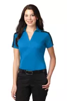 Port Authority® Women's Silk Touch™ Performance Colorblock Stripe Polo.