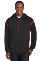 Sport-Tek® Tech Fleece Colorblock Hooded Sweatshirt.
