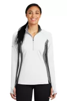 Sport-Tek® Women's Sport-Wick® Stretch Contrast 1/4-Zip Pullover.
