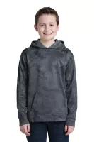 Sport-Tek® Youth Sport-Wick® CamoHex Fleece Hooded Pullover.