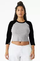 BELLA+CANVAS® Women's Micro Rib 3/4 Raglan Baby Tee