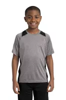 Sport-Tek® Youth Heather Colorblock Contender™ Tee.
