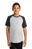 Sport-Tek® Youth Short Sleeve Colorblock Raglan Jersey.