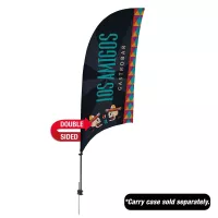 7.5' Value Razor Sail Sign Flag - 2-Sided with Ground Spike