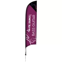 13' Elite Razor Nylon Sail Sign Flag, 1-Sided, Ground Spike